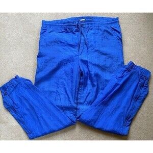Vintage Christian Dior Monsieur Women‎ Med Lined Windbreaker Pants Blue